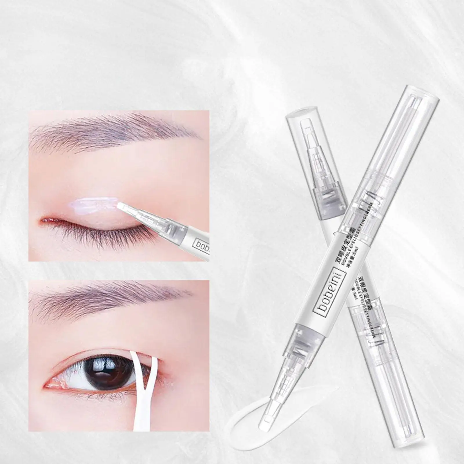 4 Pieces Portable Double Eyelid Pen Glue Long Acting Sweatproof Invisible
