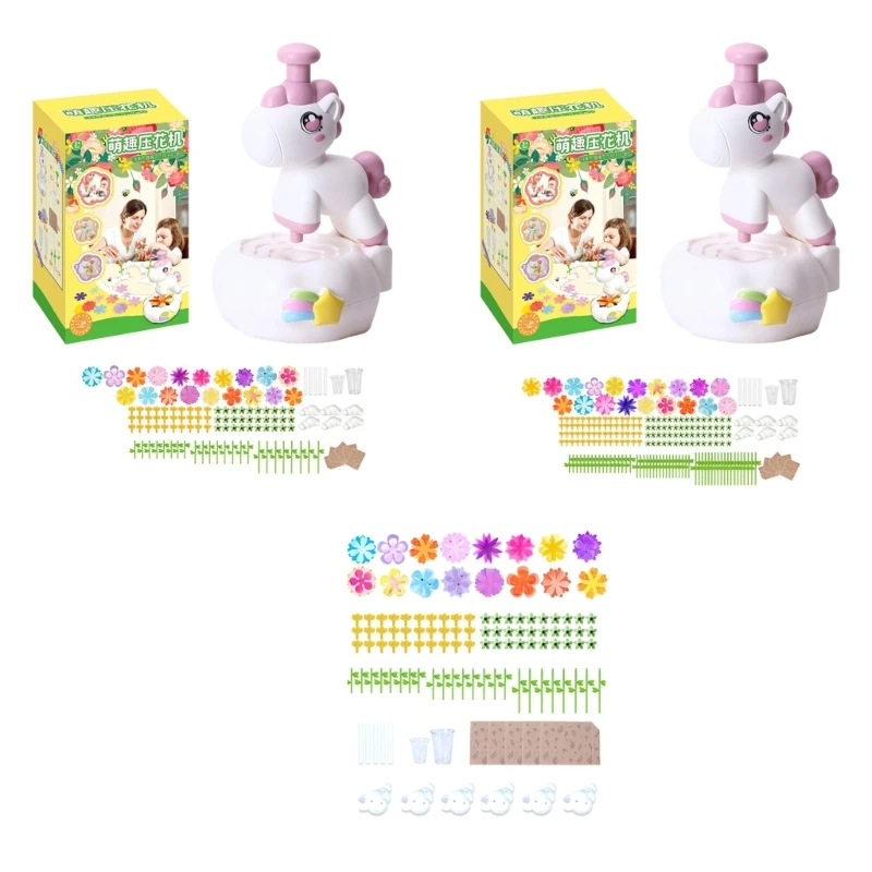 interactive-children-flower-pressing-craft-kits-toy-with-flower-accessories-for-children-girl-imaginative-creative-play