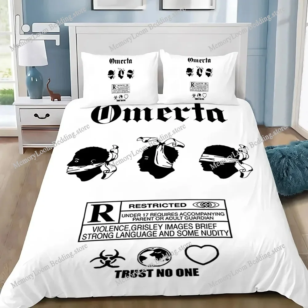 

Duvet Cover Omertas Maes Pillowcase Bedding Set Adult BoyGirl Bedroom Decoration Children Single Double Large Siz