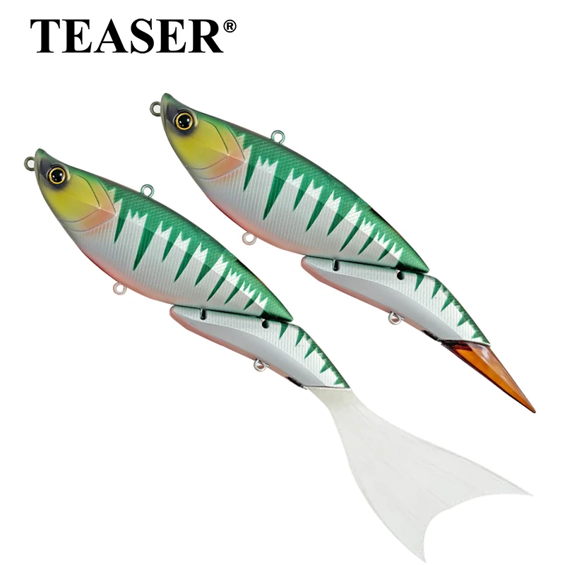 TEASER DAVINCI 2 Abschnitte Gelenk-Schwimmköder Angelköder 19 cm 55 g schwimmendes Vibrationssegment Big Bait Wobbler Soft Tail Baits