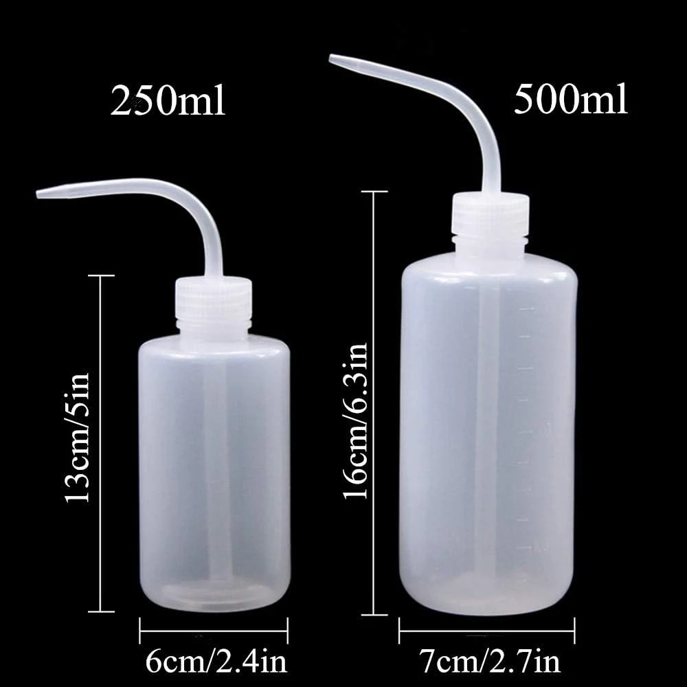 Butelka do nawadniania 250/500ml roślina doniczkowa butelka z konewka wodą plastikowa butelka do płukania rzęs do mycia oczu w laboratorium tatuażu