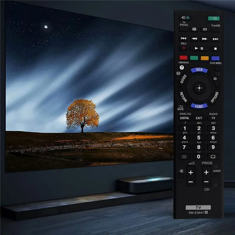 B76B RM-ED047 Replacement TV Remote Control for Sony Bravia KDL-22EX553 KDL-32EX653 - Black - view 5