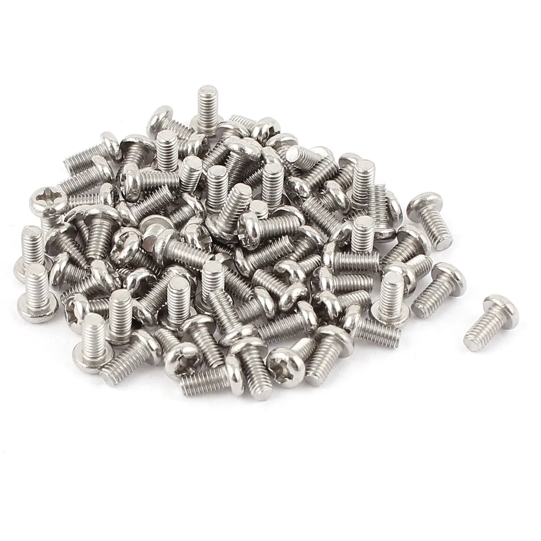 Uxcell 30/60Pcs M2 M2, 5 M3 M4 M4 M5 304 Roestvrijstalen Kruiskop Phillips Pan Kop Schroeven Lengte 3-90Mm