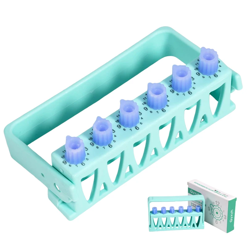 12 times 6Holes Dental Counting Root Canal File Sterilizing Rack Endo Files Holder Autoclavable Dental Instrument Organizer Box
