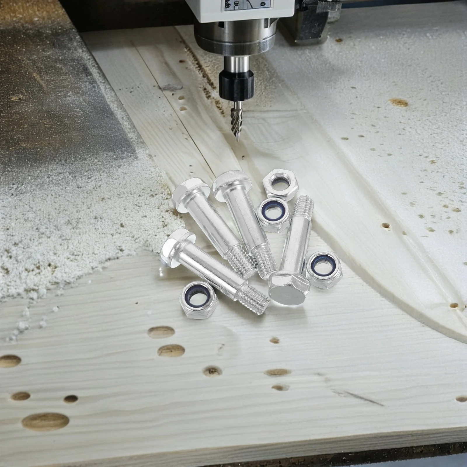 

1 set Air Compressor Wheel Bolts Lock Nuts Heavy Duty High-Strength Quick Release Caster Screws Hexagonal Axle Replacement For