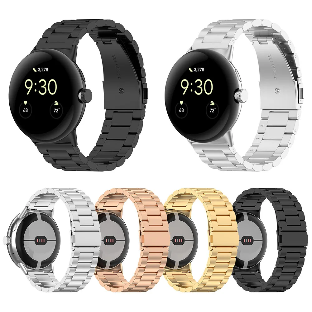 Metal Stainless Steel Bracelet Strap Replaced Accessories Adjustable Watchband Bracelet Strap for Google Pixel Watch 3 41mm/45mm