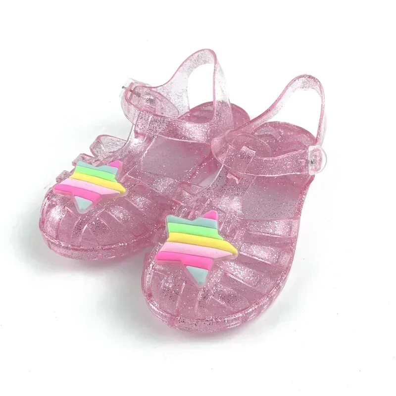 

Children's Shoes Sandals Summer Girls Glass Shoes New Korean Version of Cartoon Plastic Jelly in Children's Baby Sandals Tide
