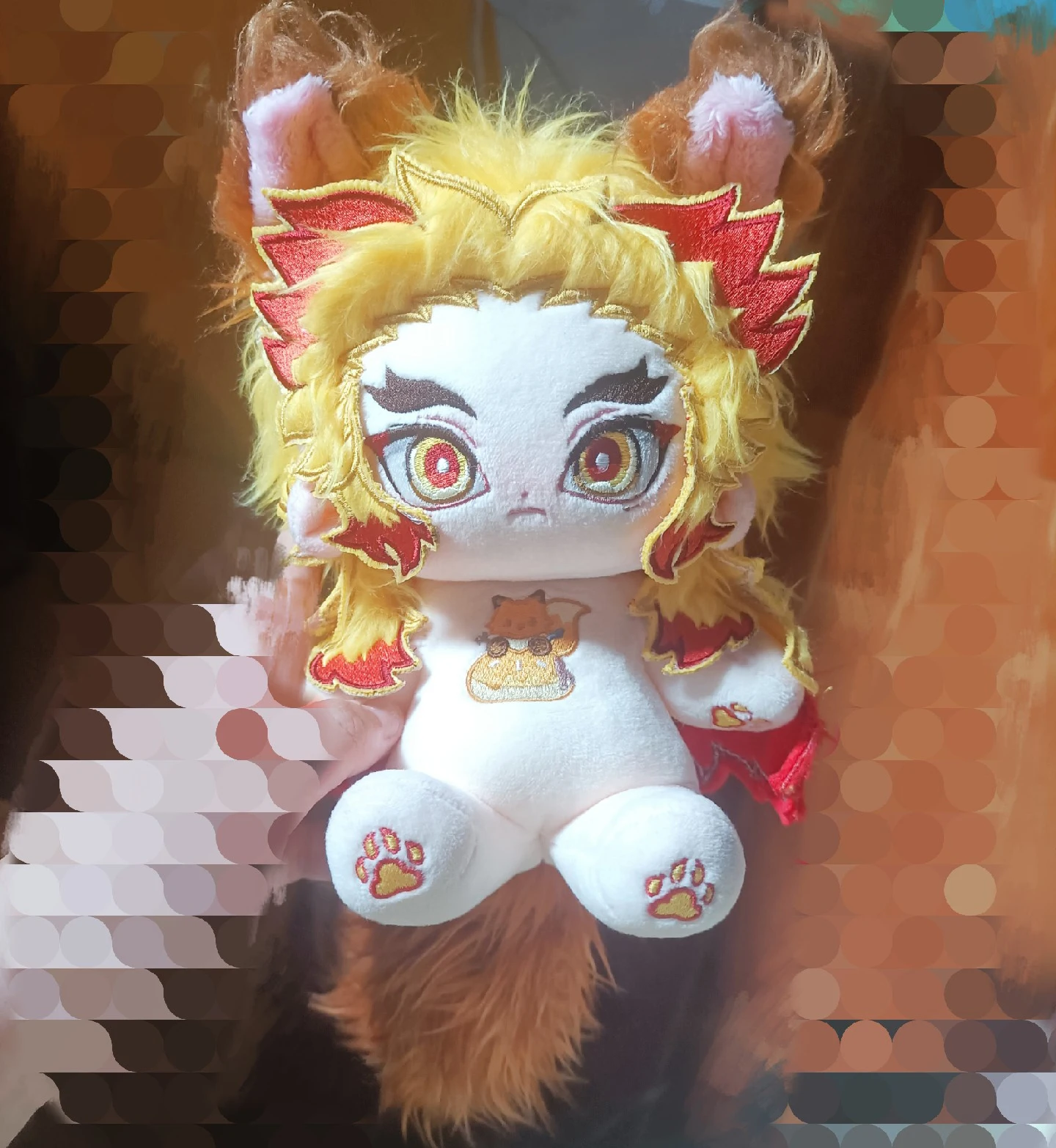 

20cm Dress-up Plushie Dolls Anime Rengoku Kyoujurou Monster Cotton Stuffed Plush Doll Body Cosplay Gift Toys In Stock