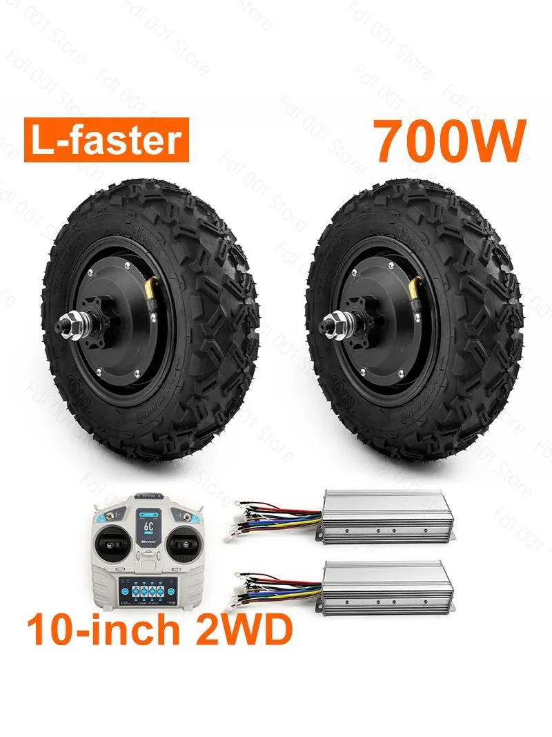 2WD 10-Inch Off-Road Mini Electric Golf Cart Motor Conversion Kit with Remote Control