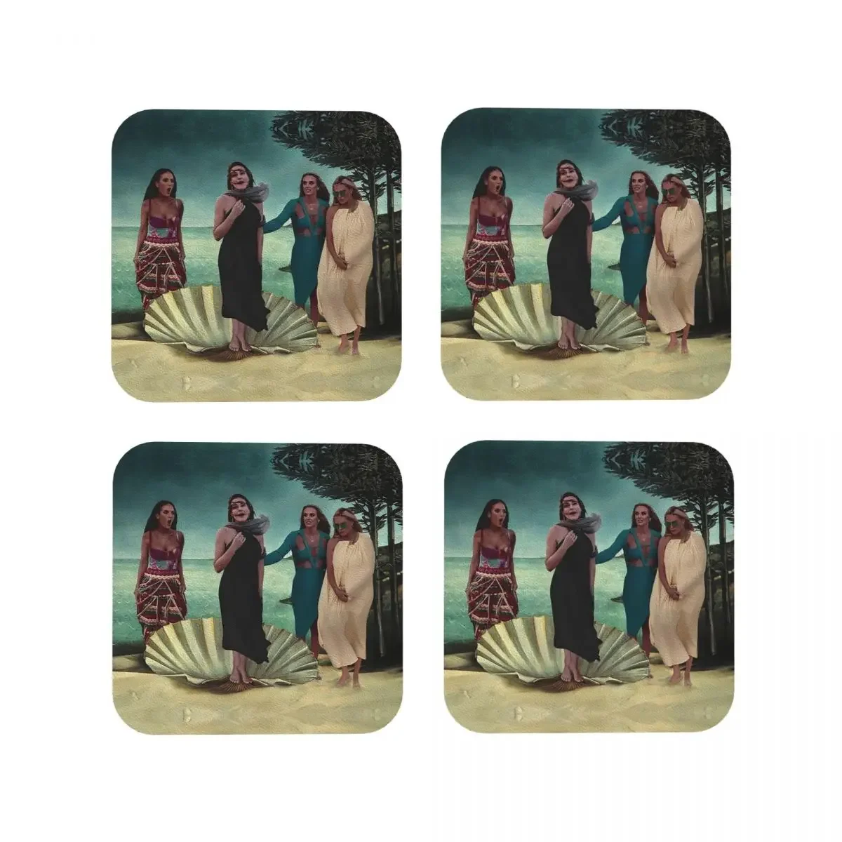 The Real Housewives Of Shock Wav Coasters Kitchen Placemats Non-slip Insulation Cup Coffee Mats For Tableware Pads Set of 4