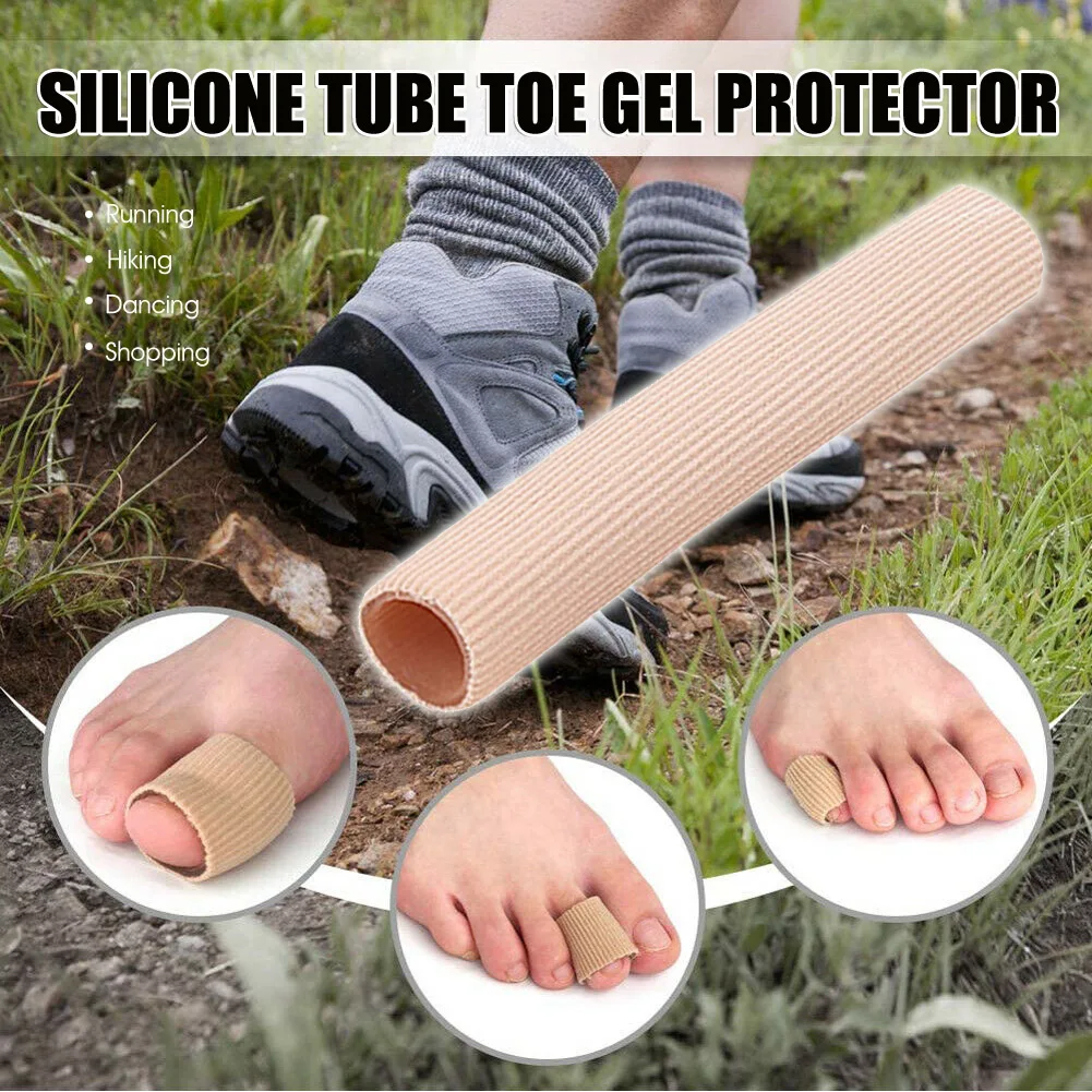 Silicone Toe Gel Protectors | Finger & Toe Fabric Gel Bandages | Foot Pads for Corns, Blisters | Pain-Relief Cushion Inserts