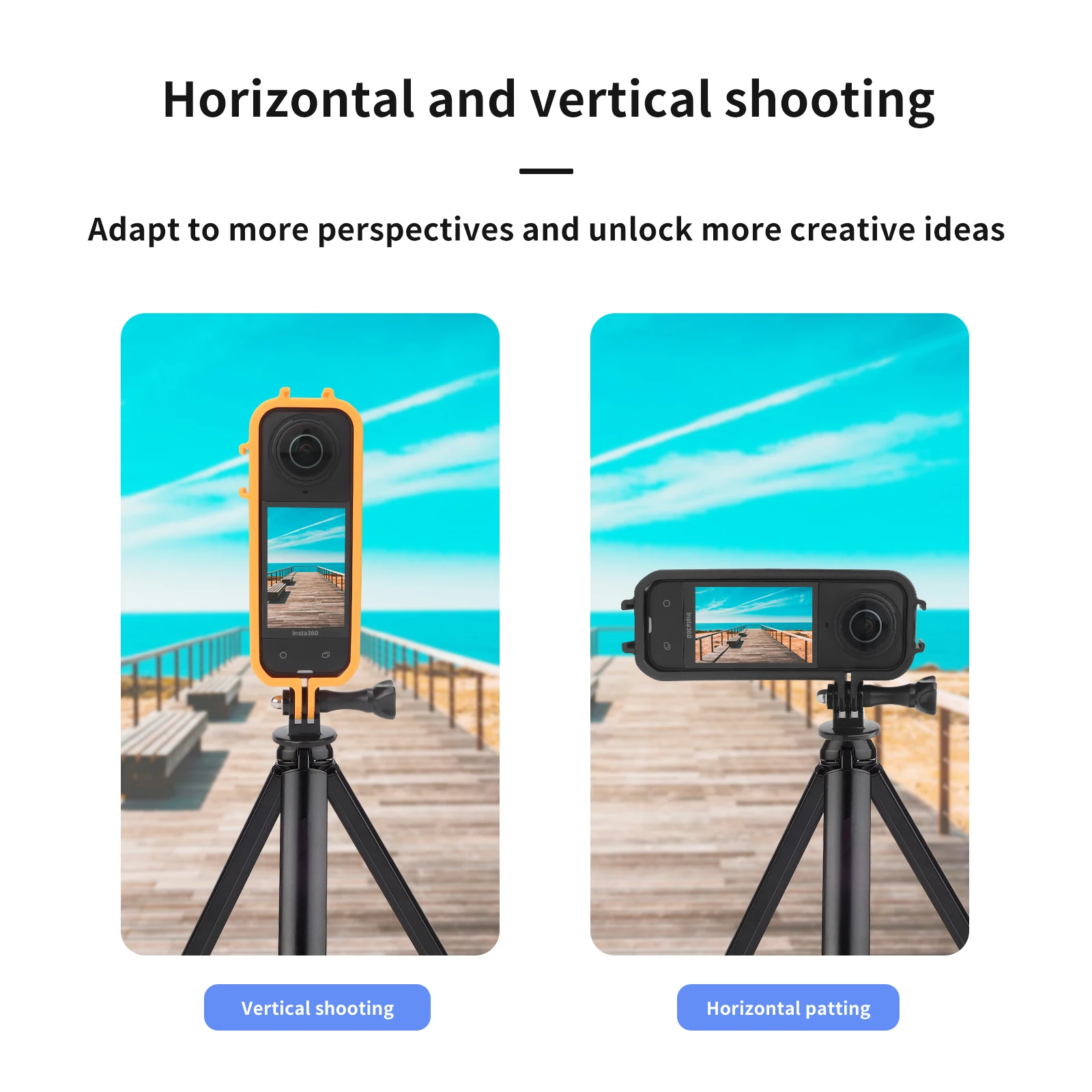 قفص الإطار لـ Insta360 X5 حافظة الإطار الواقي مع حامل الحذاء البارد المتوافق مع ملحقات Insta 360 X5
