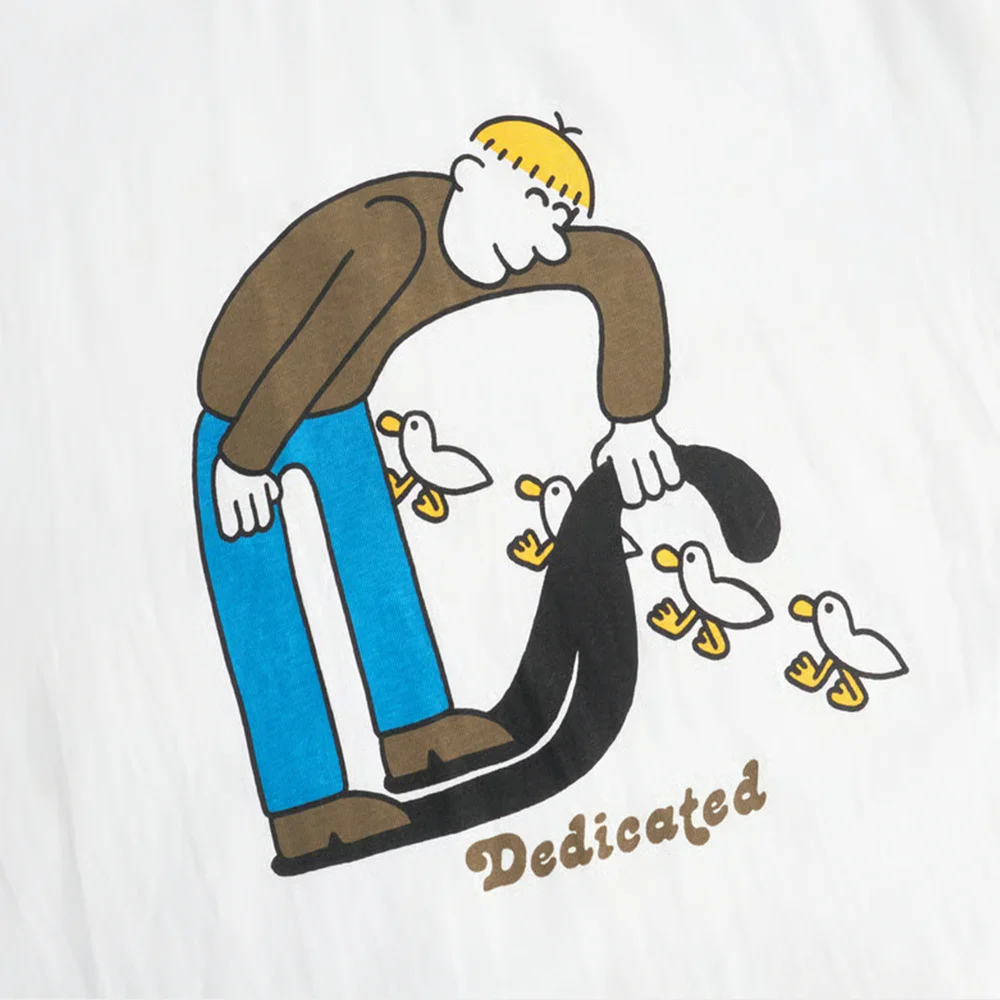 

DEDICATED 2025 Summer! Stockholm Duck Friend Breathable training Tee—White Base × Herd-the-Duck Illustrations ‘Healing ’