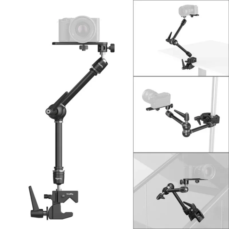 SmallRig Adjustable Magic Arm with Crab Clamp Kit Desktop Tripod for Cameras Photography Light Monitor 4862