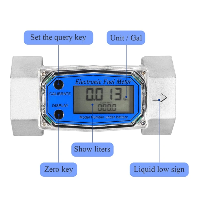 Chip visualizzazione del contatore del cherosene della benzina LCD del misuratore portata olio combustibile del gas