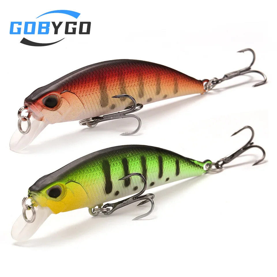 GOBYGO Mini Sinking Minnow Fishing Lure 50mm 4.6g Swimbait Hard Artificial Baits Crankbait Bass Pike Carp Freshwater Tackle