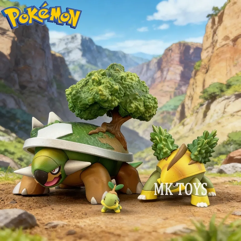 Anime Pokemon Figur Torterra Evolutionary Group Actionfiguren PVC-Statue Desktop-Ornament Sammlermodell Spielzeug Geschenke 2-11cm