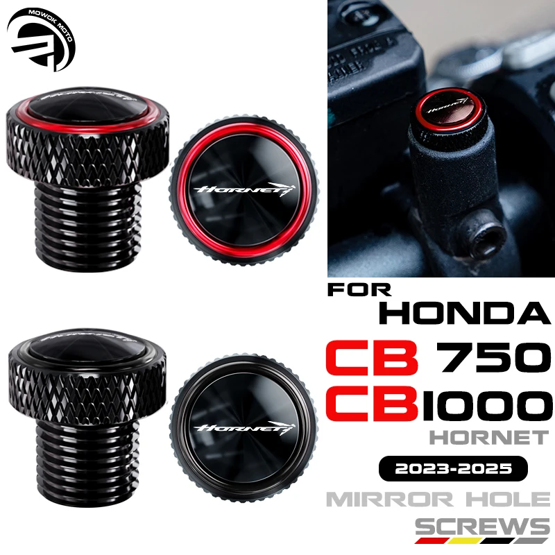 

For HONDA CB750 CB1000 CB 750 1000 HORNET SP 2023 2024 2025 Motorcycle Accessories Aluminum Mirror Hole Plugs Screws Bolts