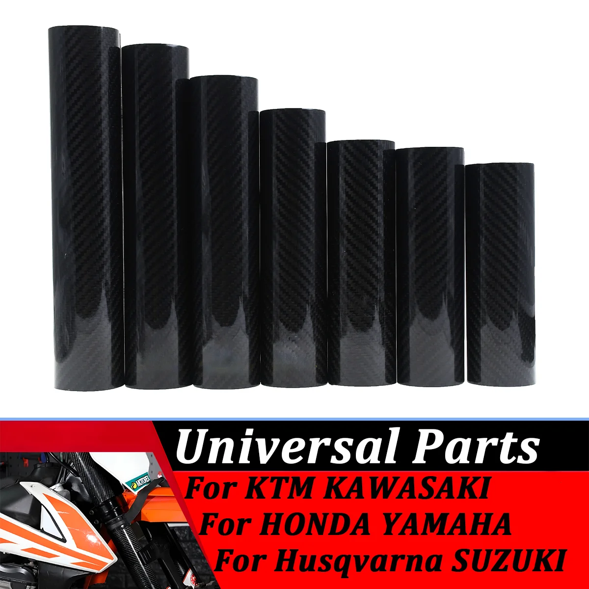 

Motorcycle Fork Wraps Carbon Fiber Protectors For Kawasaki Suzuki Honda KTM Yamaha YZ250F YZ450F WR250F WR450F Universal Parts