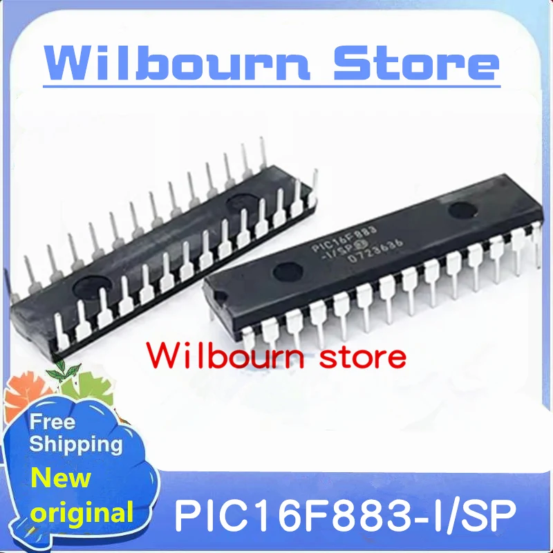 10PCS~50PCS/LOT PIC16F883-I/SP PIC16F883 16F883-I/SP DIP-28 New original In stock