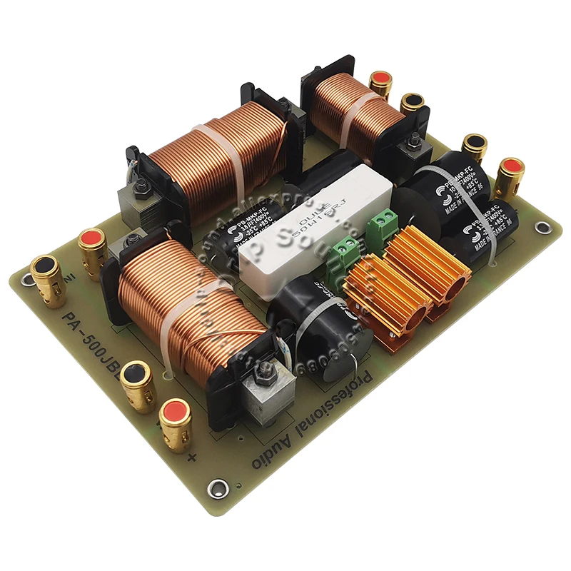 

1pcs 1500W Double Bass 2 Way 3 Unit Hi-Fi Speaker Frequency Divider High-Low Crossover Filters With Tweeter Fuse Protection