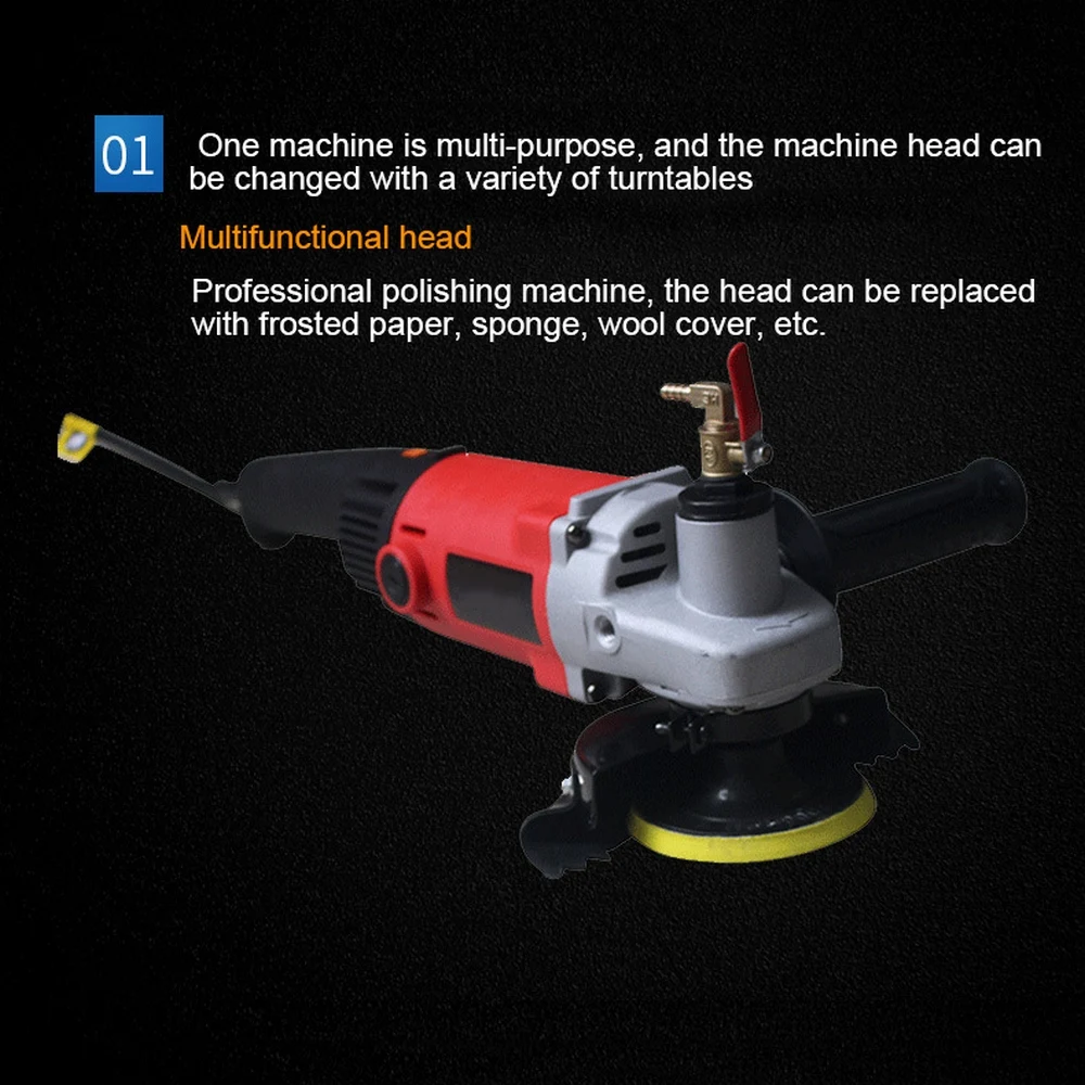 Imagem -04 - Máquina Polidor de Pedra Concreto Mármore Granito Moagem Polimento Polisher Moinho Água Ângulo Moedor Ferramentas Elétricas 1400w
