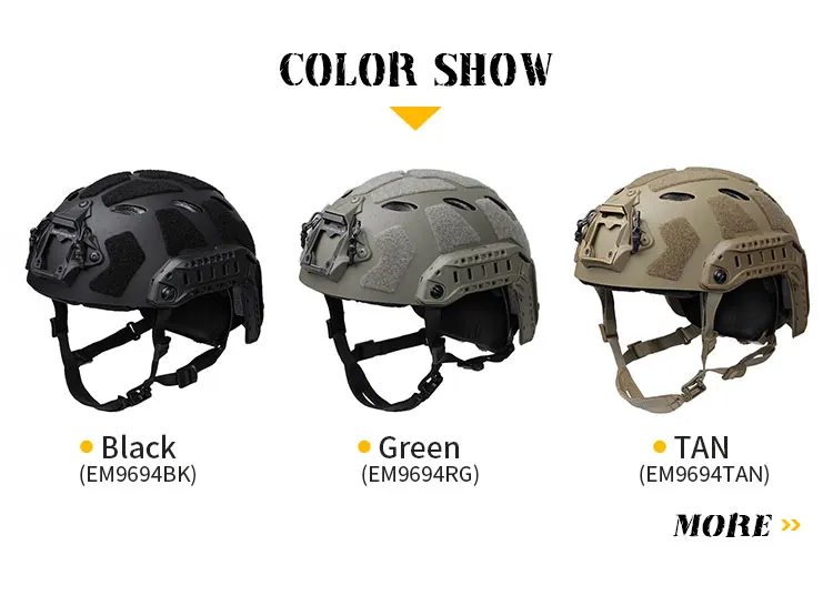 Emersongear Fast SF Ultra High Cut Taktischer Helm für Trainingskopf, schützender ABS-Schutz, Airsoft, Jagd, Radfahren, Kopfbedeckung – Detail 3