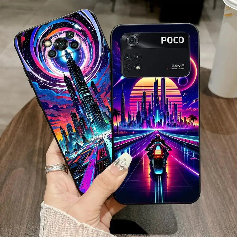 حافظة SCI-FI City لهاتف Xiaomi Poco F3 F4 F5 X3 X4 X5 C65 C50 M5 C51 M3 M4 Pro غطاء خلفي ناعم #3