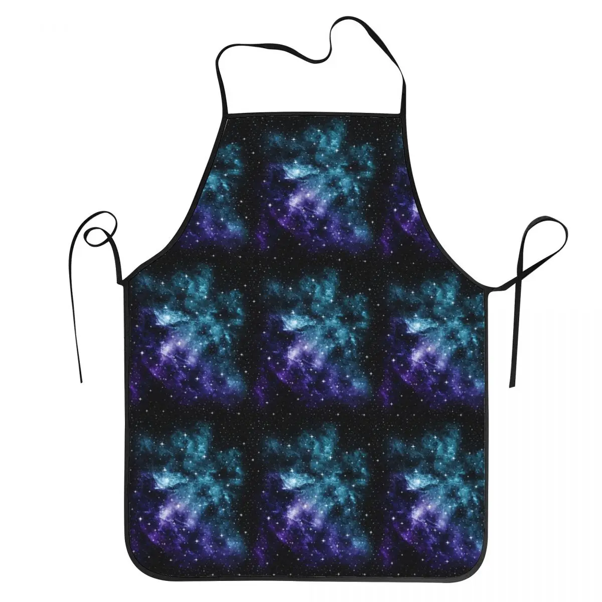 Teal Purple Galaxy Nebula Dream Aprons Chef Baking Tablier Sleeveless Bib Kitchen Cleaning Pinafore for Women Men Gardening