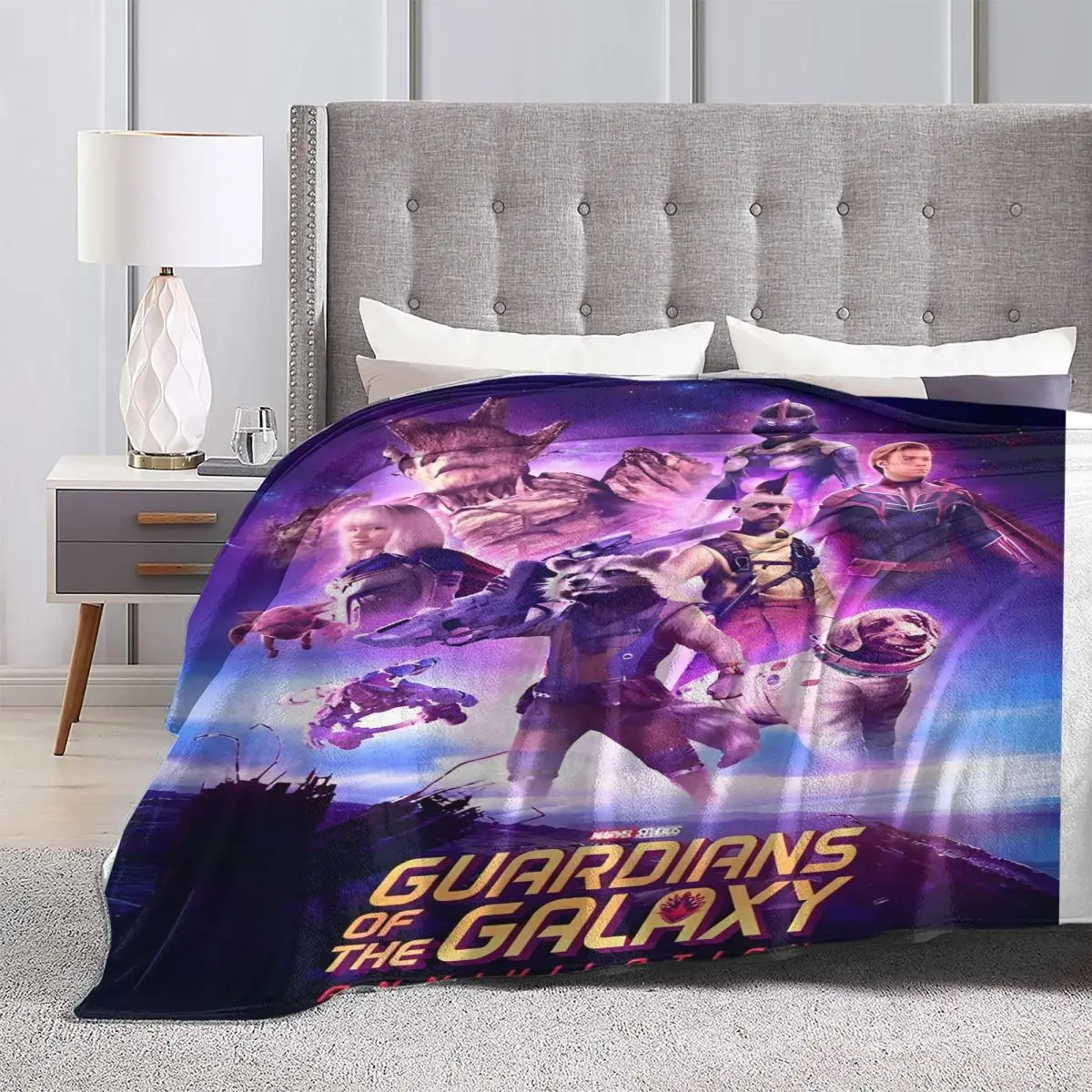 Guardians Of The Galaxy Blankets movie Warm Fluffy Plush Bedding Throws For Bedroom Airplane Travel Flannel Bedspread Bed Cover