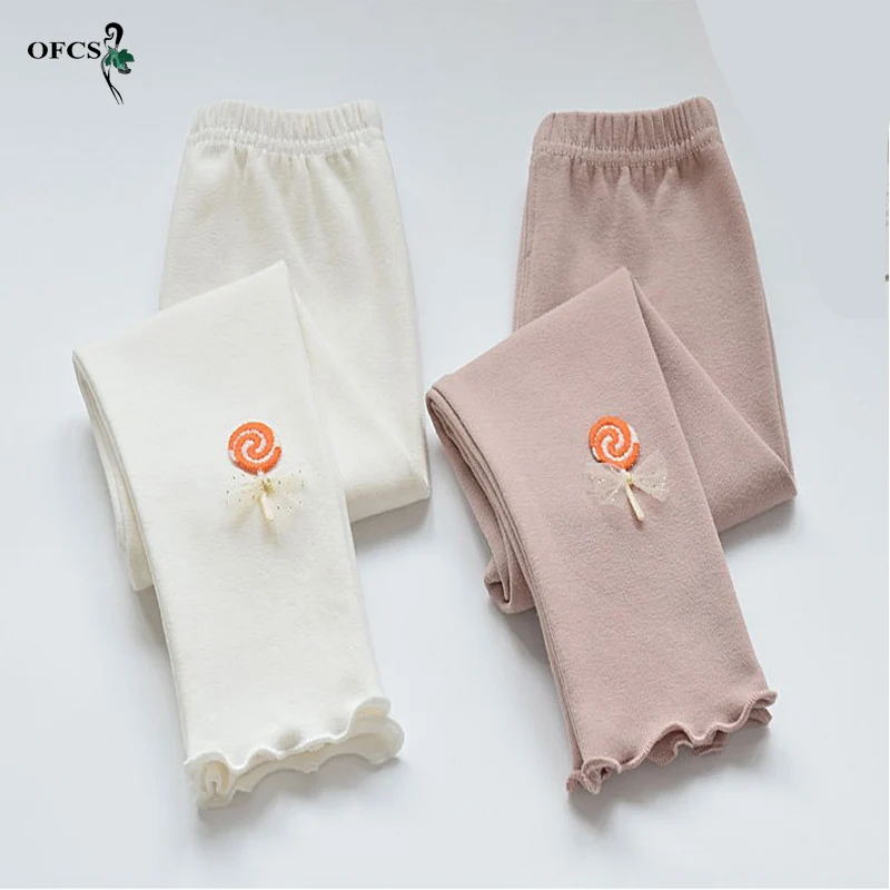 

Four Seasons Kids Pants New Arrival Children's Clothing Cotton Velvet Elastic Waist Warm Legging 2-10Years Retail Girls Trousers