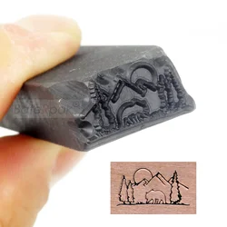 Wilderness Scene Design stamp 19x10mm,DIY Bracelet/jewelry symbols steel stamp