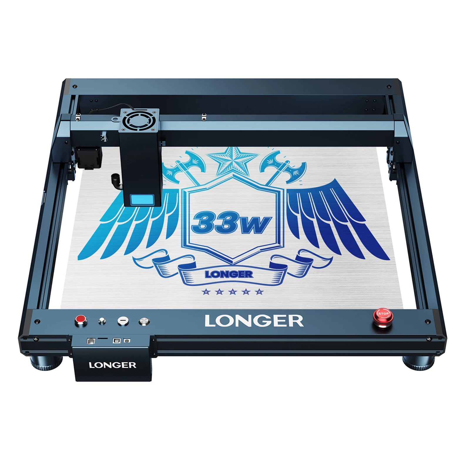 Longer Laser B1 30W Laser Engraver CNC Laser Machine Engraving Machine Large Work Area 450x440mm Safety Protections