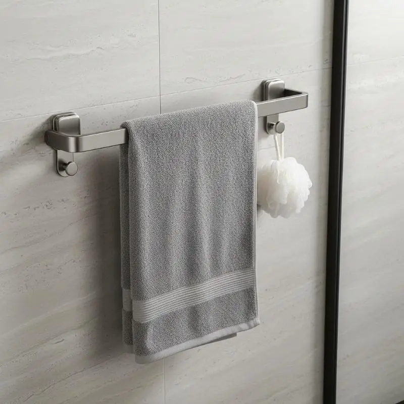 

Suction Cup Towel Holder 30cm 40cm 50cm Folding Wall Mount Bar No Drill for Bathroom Hotel