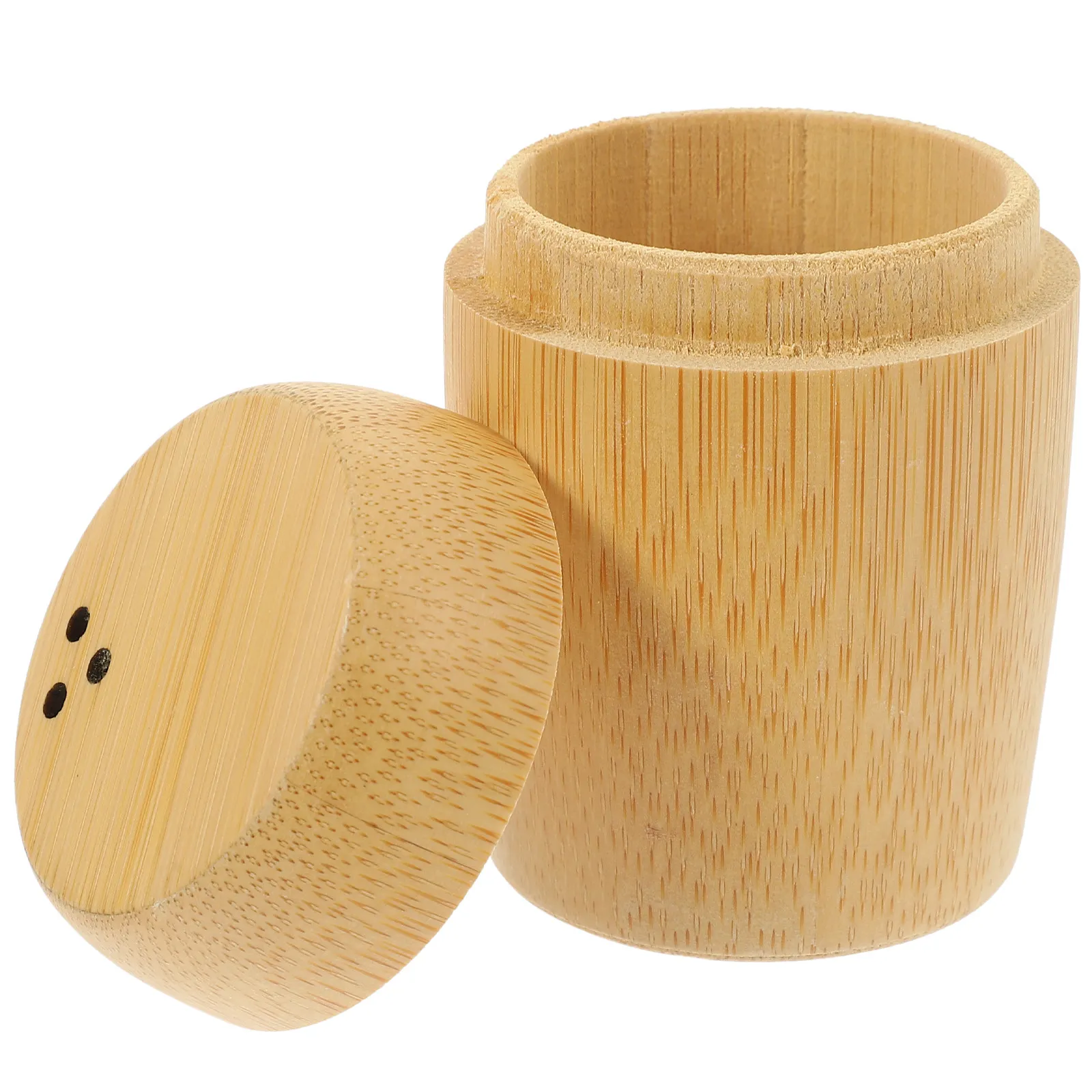 Bamboo Toothpick Box Portable Desktop Dispenser – Reusable Eco-Friendly Fruit Picks Holder for Home Office Kitchen