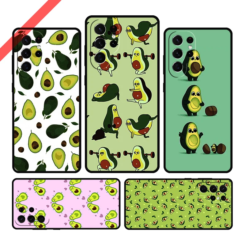 Newest Delicious Avocado Pattern Phone Case For Samsung Galaxy S20 FE S21 S10 S23 Plus S24 S22 Ultra Note20 Note10 S9 S8 Cover