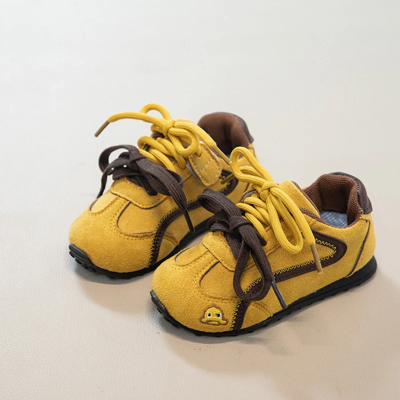 

Autumn Childrens Boy Sneakers Fashion New Suede Soft Outdoor Non-slip Luxury Kids Casual Shoes Sports Girls German Trainer Shoes