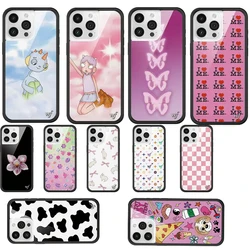 2025 Wildflower Emergency Intercom Cartoon Phone Case for iPhone 16 15 14 13 12 Pro Max Plus Orchid Flowers WF Cover