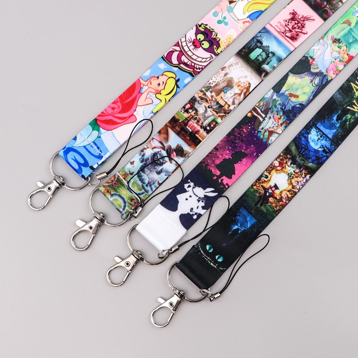 Cartoon Figures Lanyard For Keys ID Credit Bank Card Cover Badge Holder Phone Charm Key Lanyard Keychain