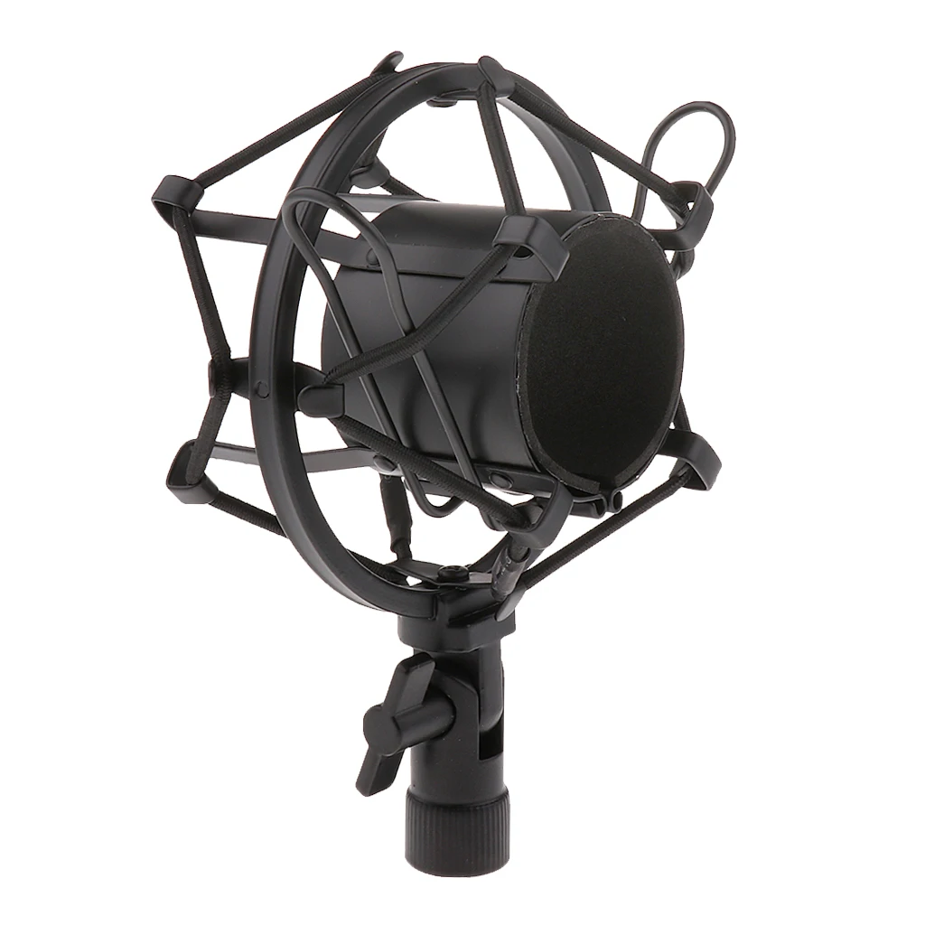 

Microphone Shock Mount Mic Clip Holder Universal 43mm-50mm Anti-Vibration Mic Holder Mic Suspension Shock Mount Holder