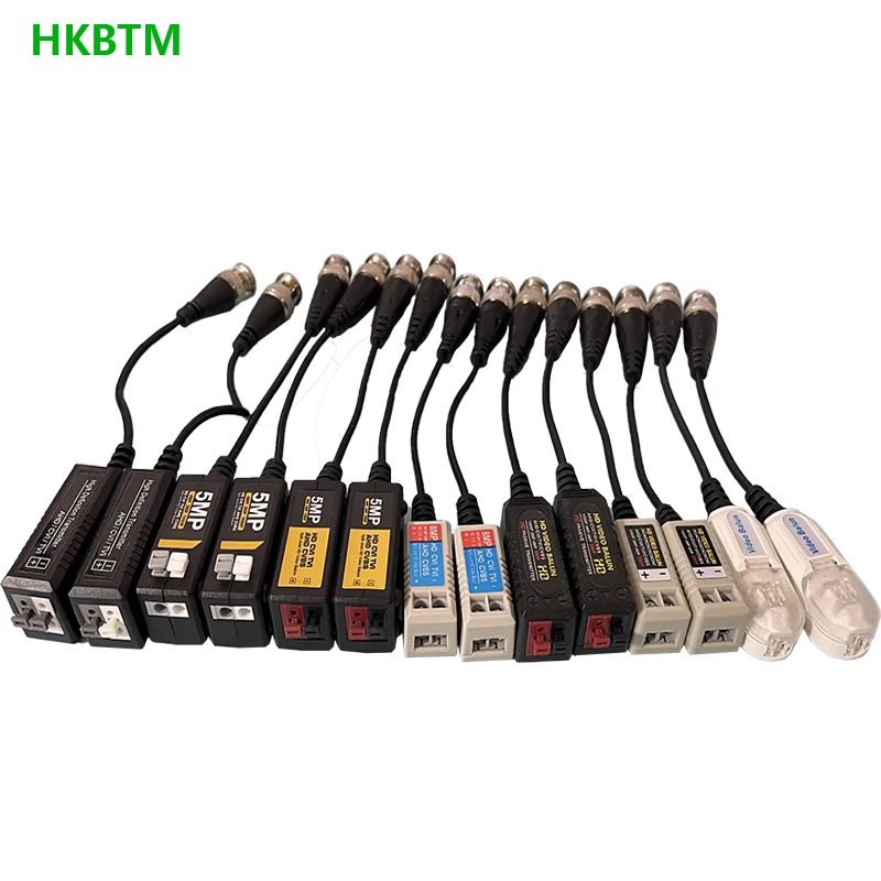 High quality BNC to UTP Cat5/5e/6 Video Balun HD Transceivers Adapter Transmitter Support 1080P 4MP 5MP AHD CVI TVI Camera 200M