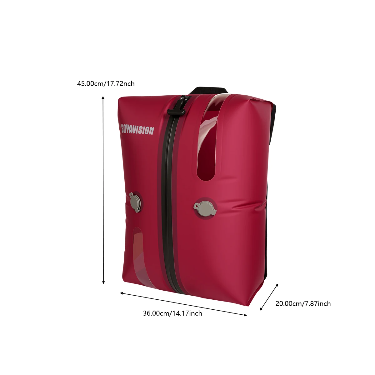SOYAVISION 45CM Vacuum Compression Bags Save Space TPU Multipurpose Easy To Use Vacuum Travel Bag with Quick Release Valves