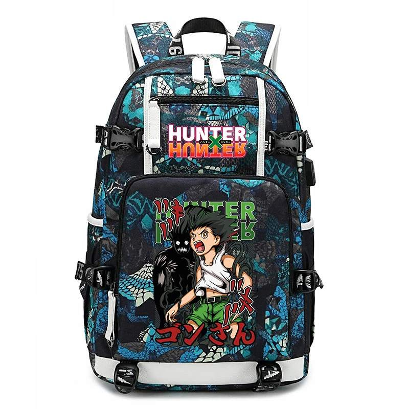 Hunter x Hunter Anime Print Backpack Large Capacity Student Bookbag for Kids Teens School Travel Daypack