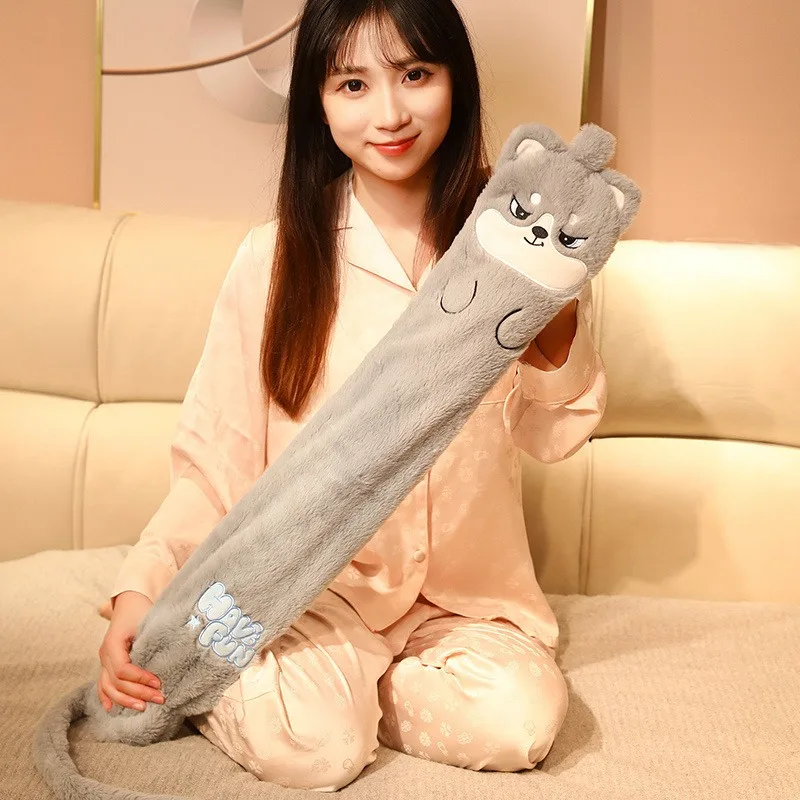 Cute Cartoon Water-filled Hand Warmer and Belly Warmer for Winter Extra Long Hot Water Bag with Large Capacity Hot Water Bag