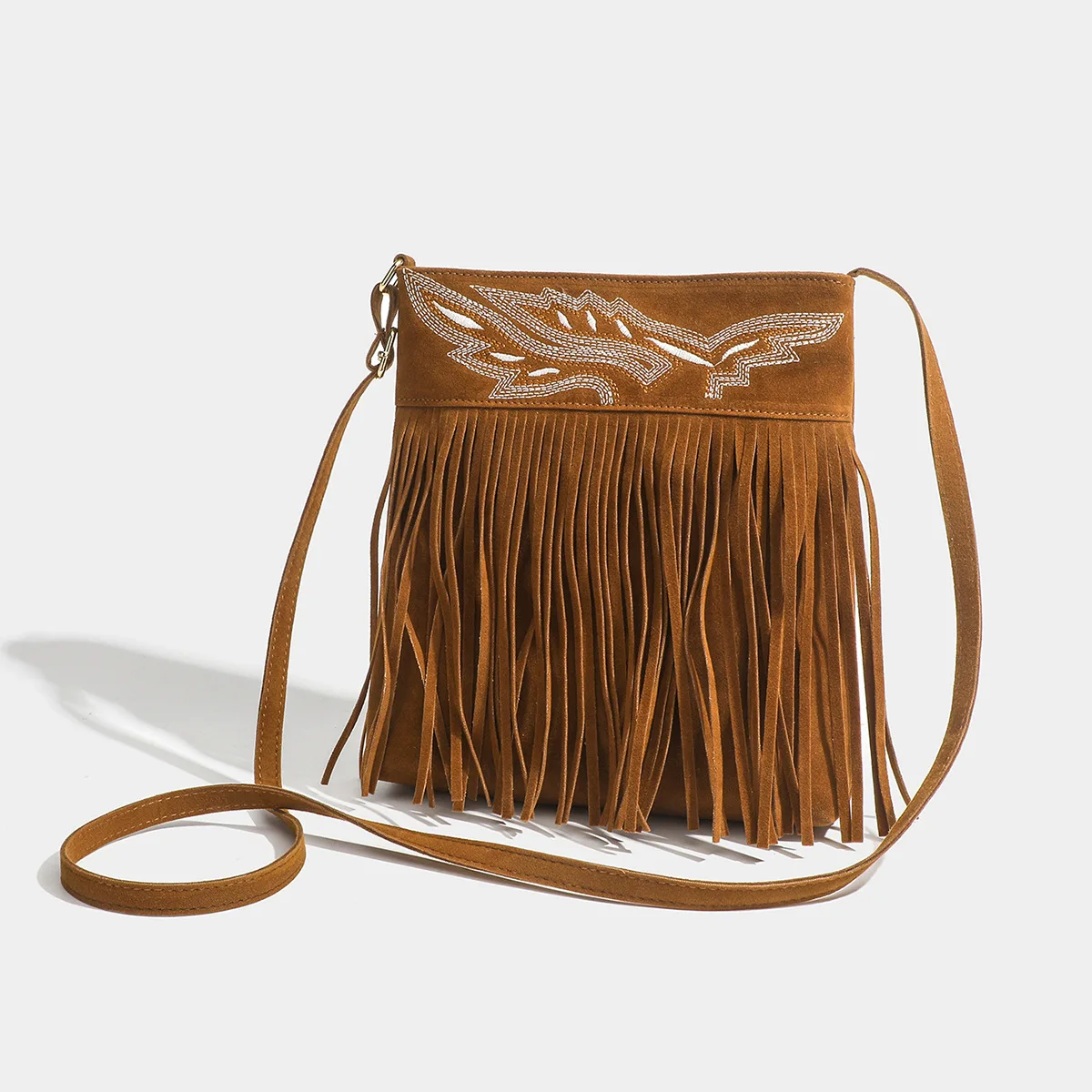 Vintage Tassel Crossbody Shoulder Bags Women Fashion Suede Small Handabg and Purse Female Luxury Design Armpit Hobos Bag 2024