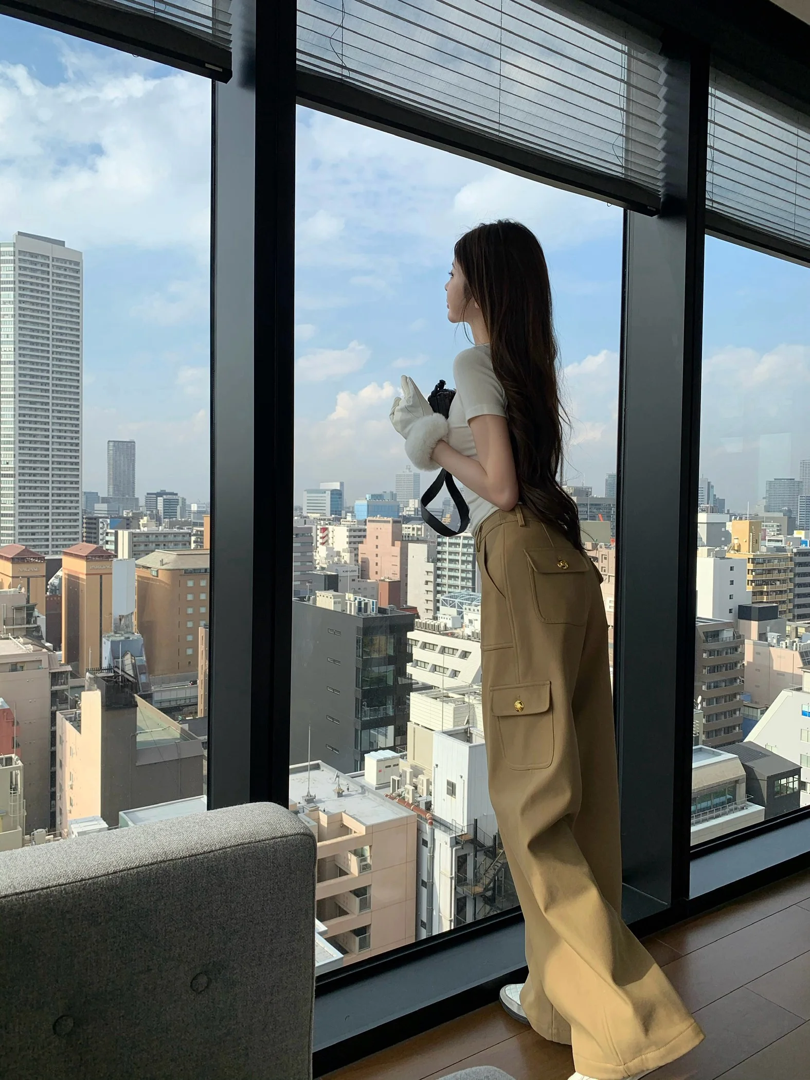 

Брюки-карго CHICYOU с флисовой подкладкой, повседневные, золотисто-синие, длинные, женские, прямого кроя, удобные, из смесового полиэстера