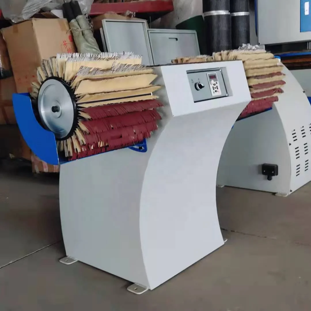 Economic 2 Heads Manual Woodworking Wood Brush Polishing Drum Sander Sanding Brusher Polisher Machine