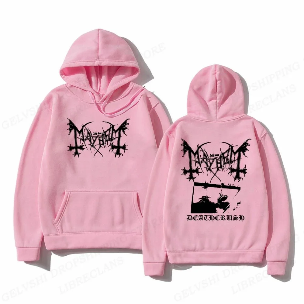 Mayhem Deathcrush Hoodie Men Fashion Hoodies Graphics Long Sleeve Pullover Album Hoodie Women Sweats Oversized Clothes Rapper