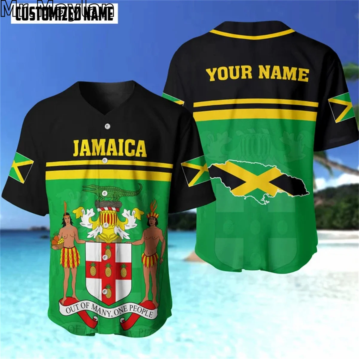 

Jamaica Republic Country Flag Map Baseball Tee Jersey Shirt 3D Printed Reggae Bob Marley Men's Shirt Casual Shirts hip hop Tops