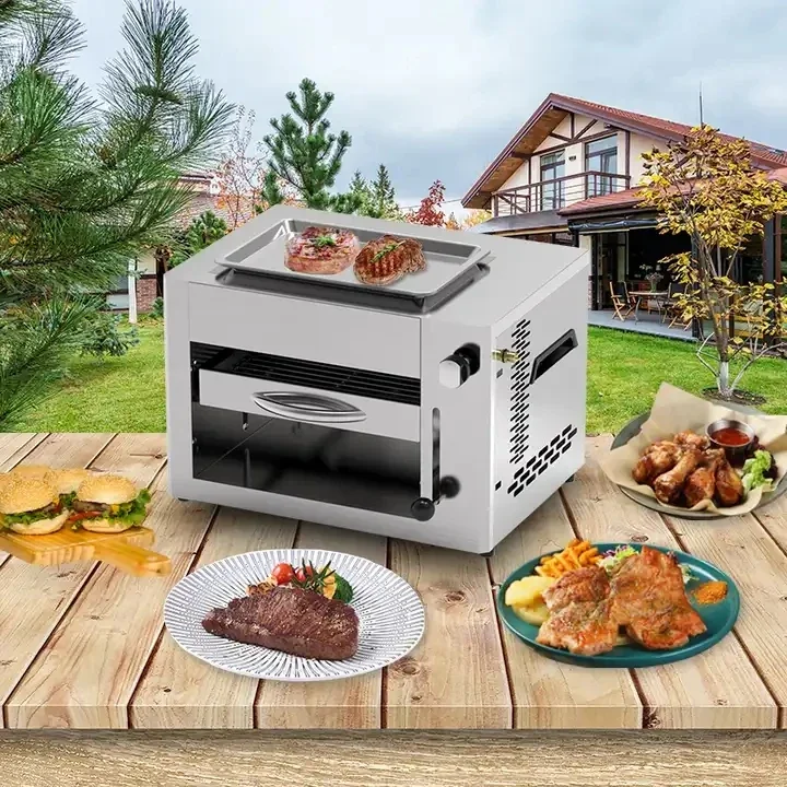 Outdoor gas barbecue stove, household desktop pizza machine, BBQ barbecue, steak, pizza oven